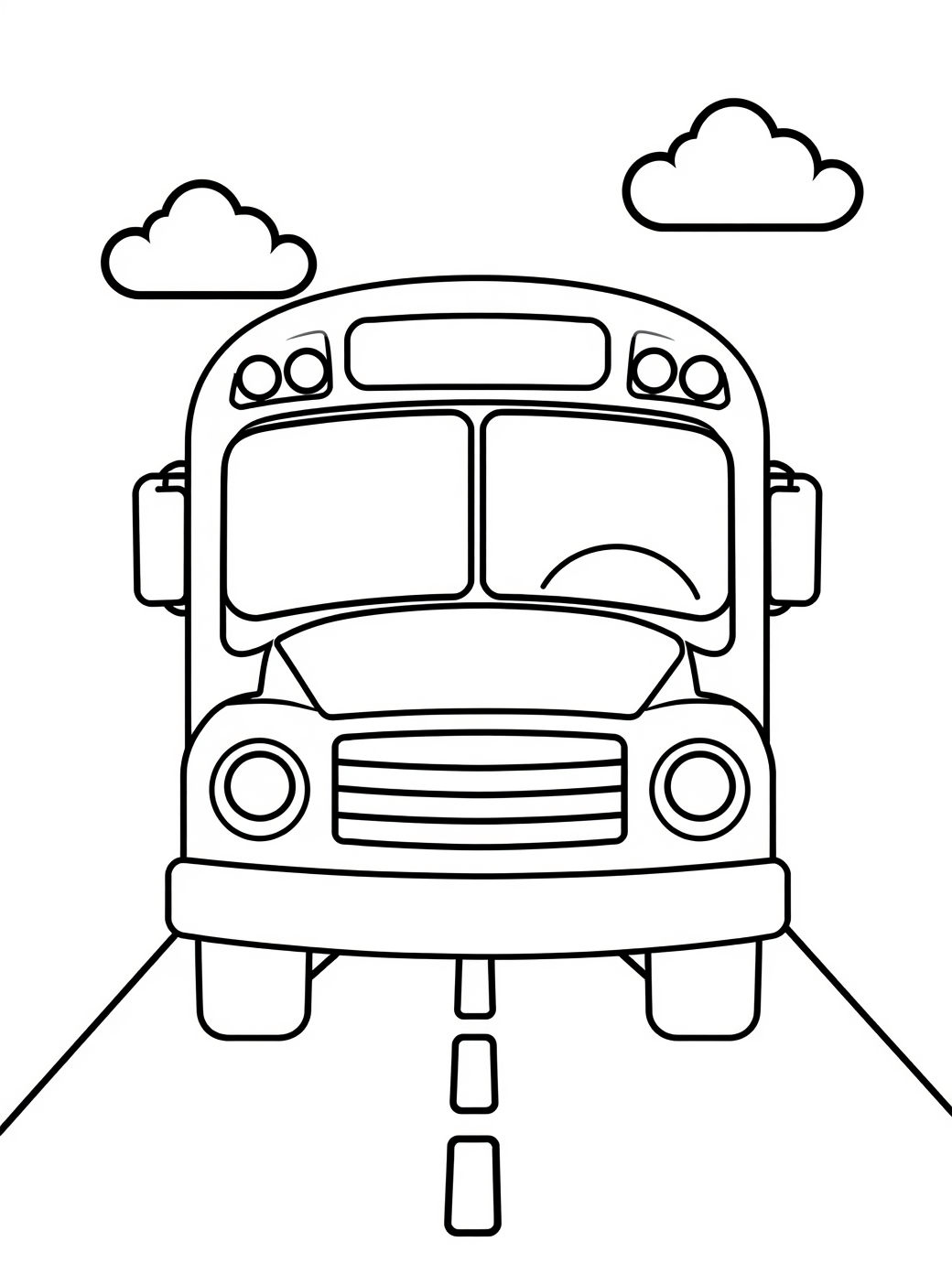 school bus a cute friendly school bus with large w