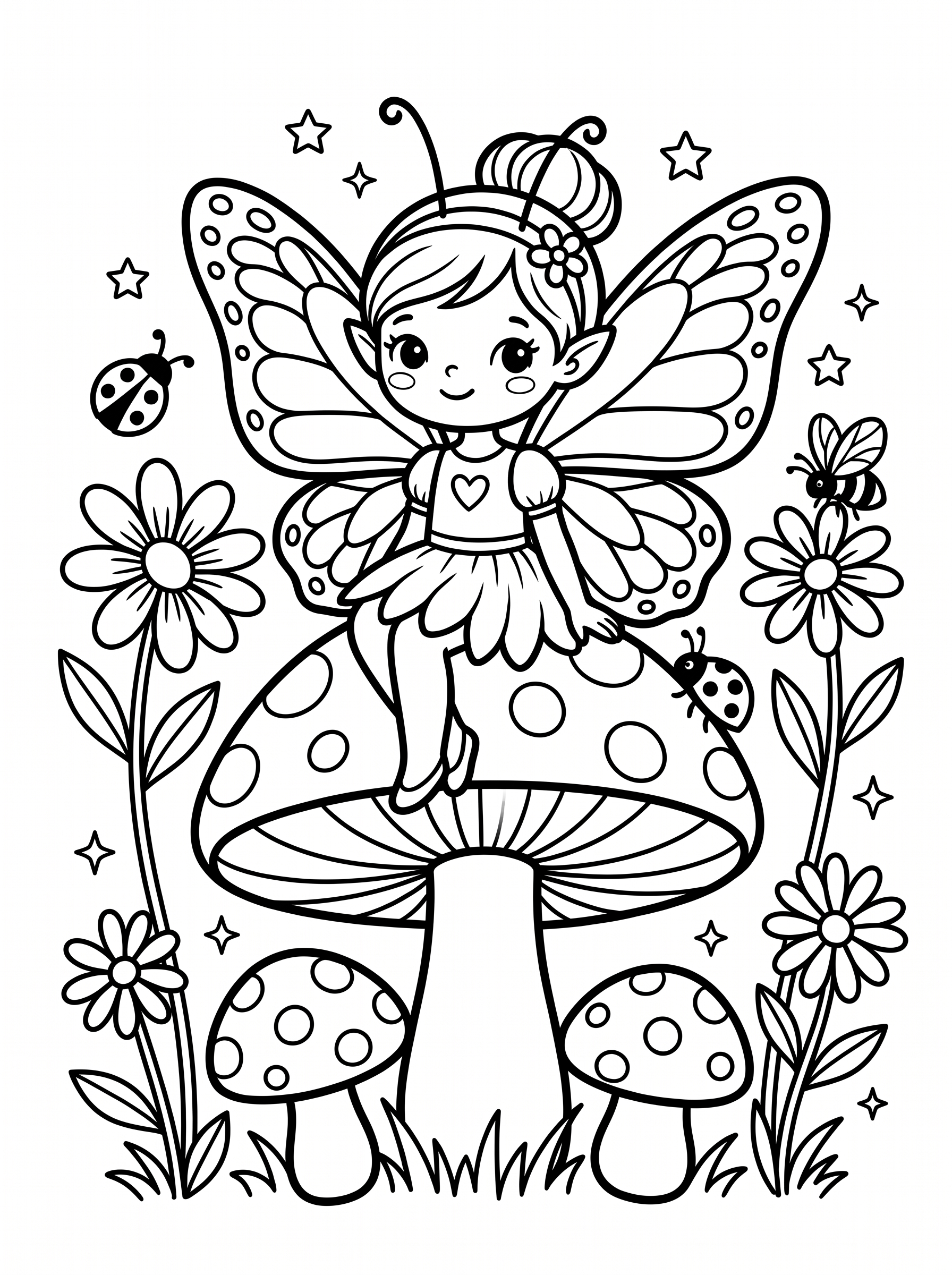 Cute butterfly girl